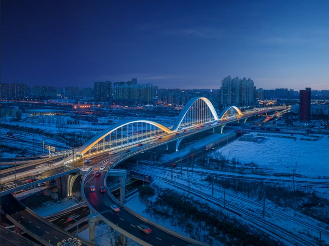 银奖作品 郑州新彩虹桥景观照明工程(图3)