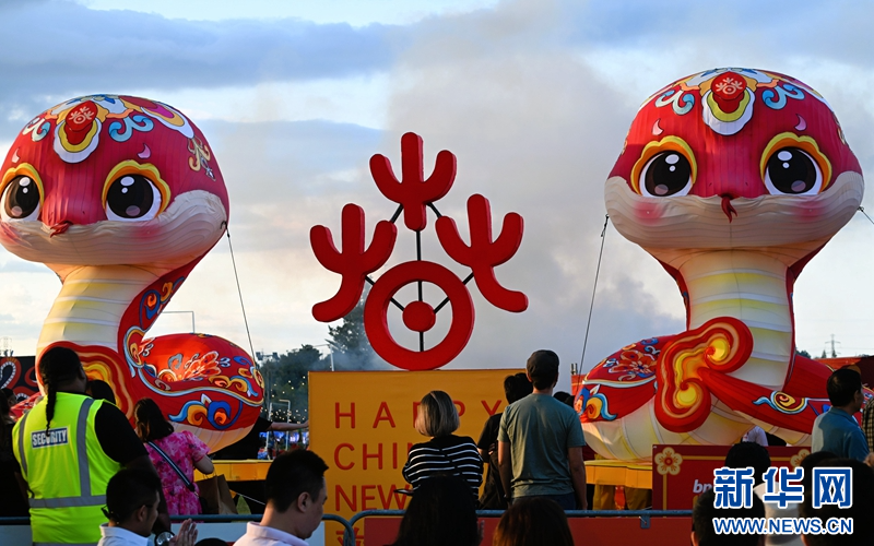 亚盈体育入口“吉祥蛇灯”闪耀奥克兰元宵灯节(图1)